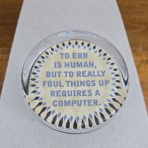 Glass Paperweight Perfect For Desk/Office